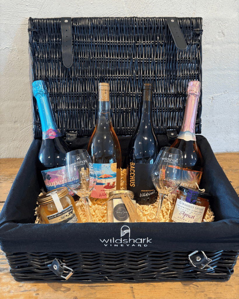 wildshark vineyard hamper for kent festive gift show