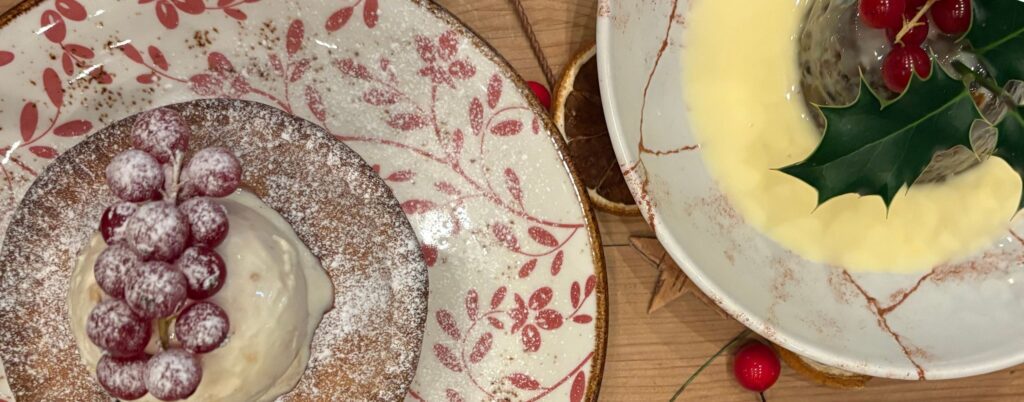 festive puddings from a set menu